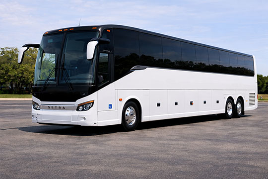 56-passenger charter bus rental Athens TX